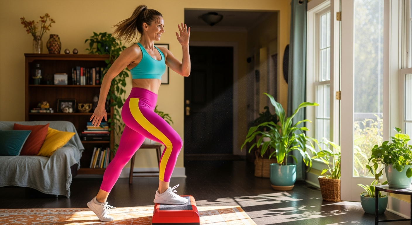 Онлайн-занятие аэробикой дома